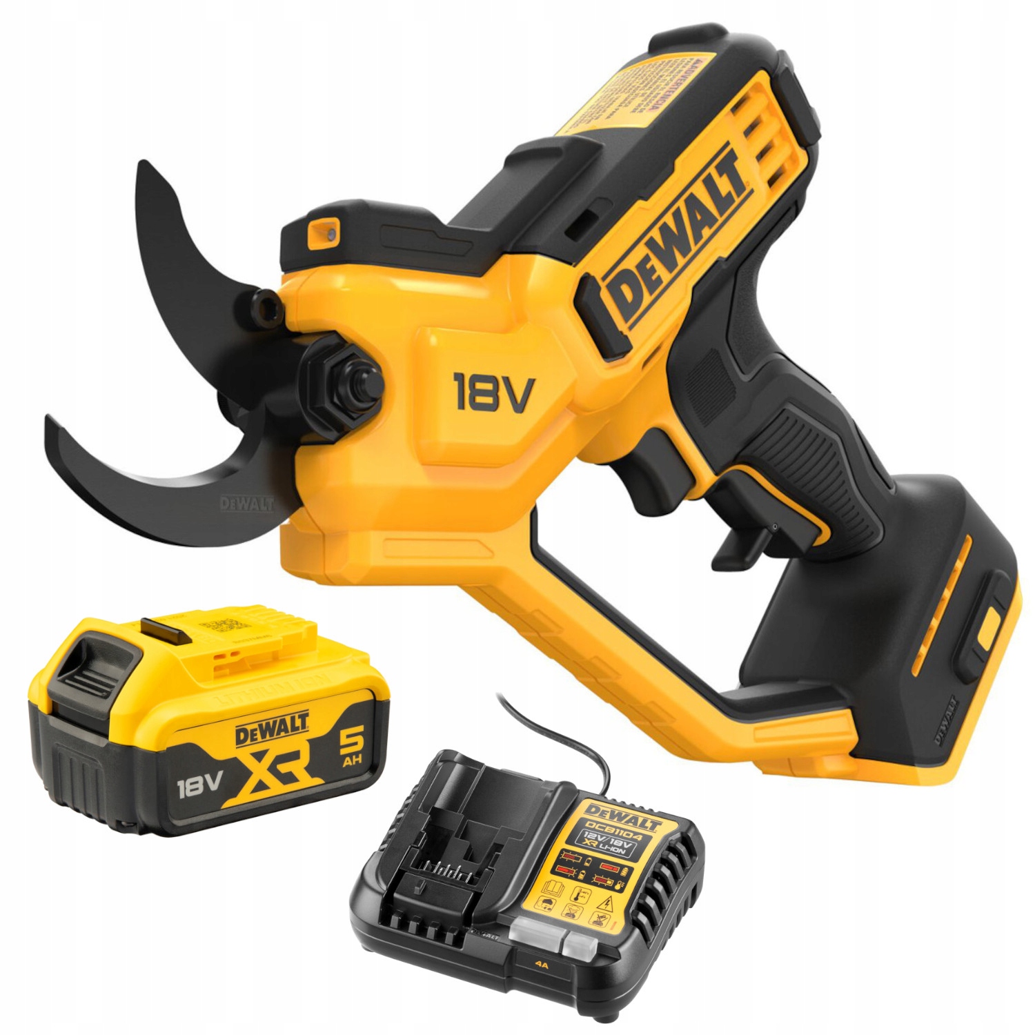 Dewalt Sekator akumulatorowy do gałęzi 18V Xr 38mm DCMPP568P1 Aku 5Ah ład