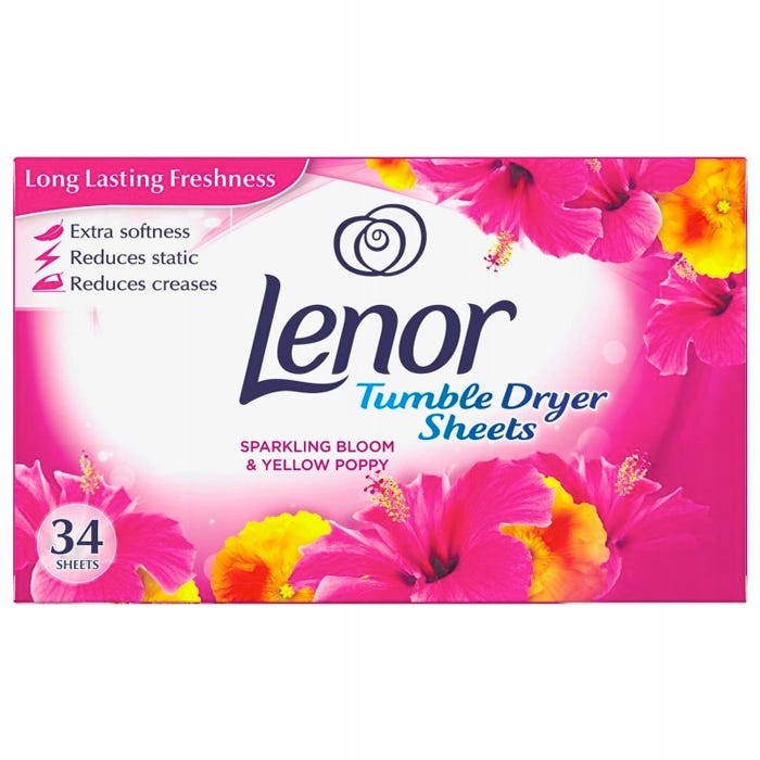 CHUSTECZKI DO PRANIA LENOR SPARKLING BLOOM 34 SZT. ANTYSTATYCZNE