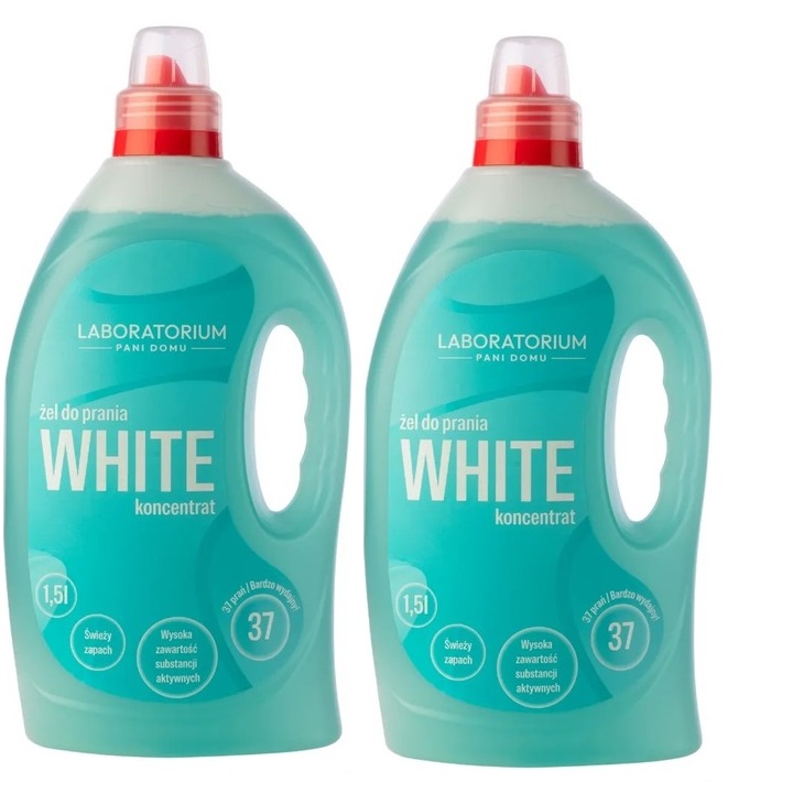 Levně 2 x Účinný gel na praní White 1,5 l (37 praní) od Laboratoře paní domu