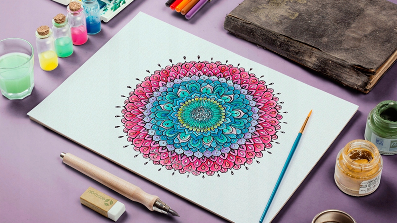 Kolorowanki dla dorosłych PDF do druku Mandala