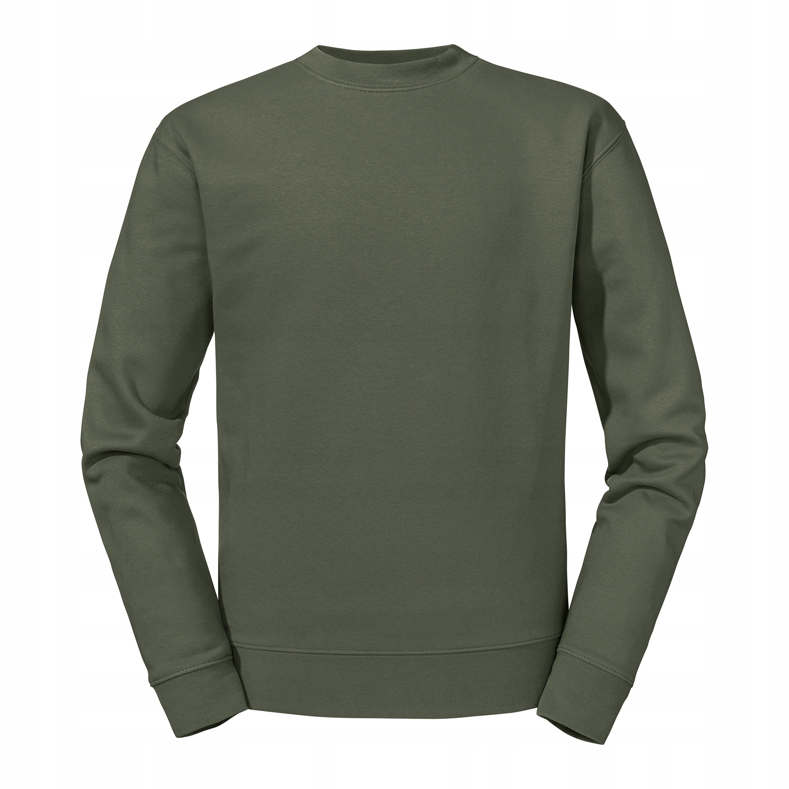 Pánská mikina přes hlavu bez kapuce Authentic Olivově zelená vel. 3XL