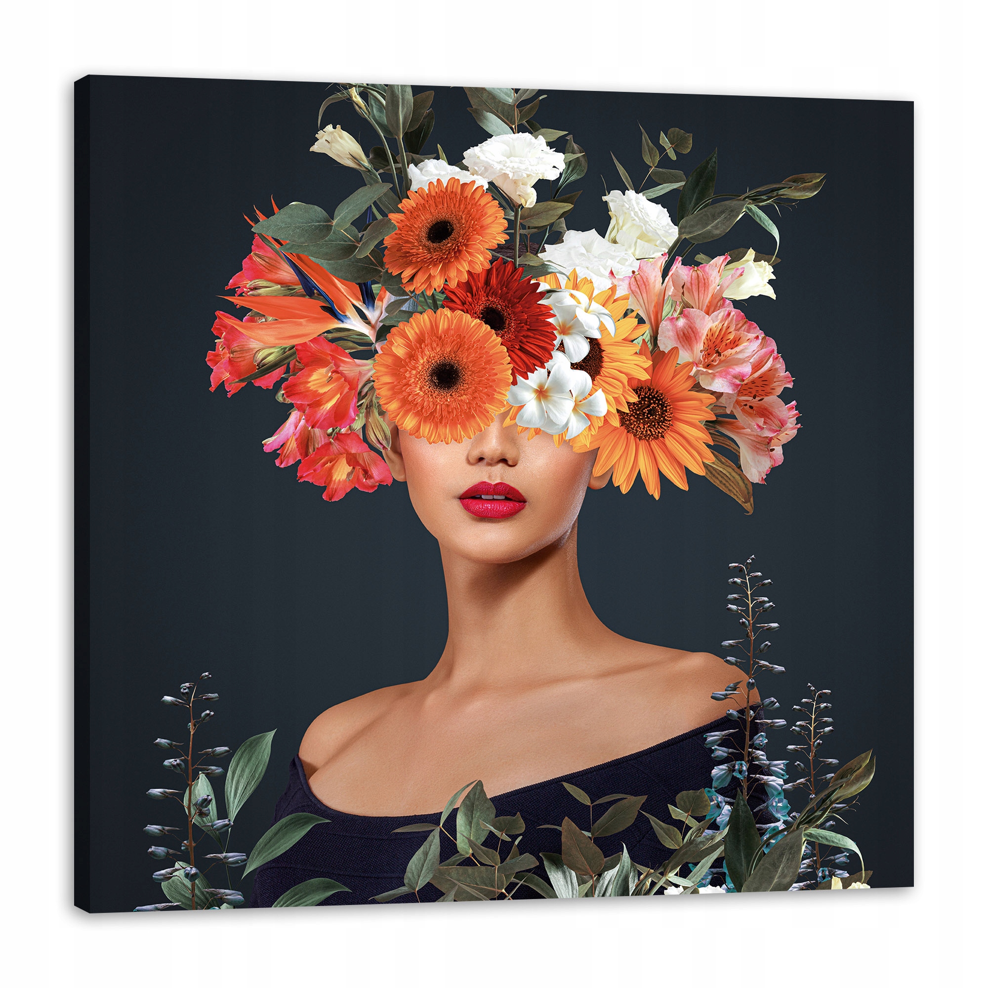 Obraz na plátně Lidé Květiny Moderní Umění 90x90 cm