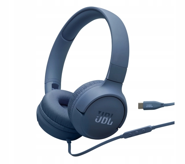 Słuchawki przewodowe Jbl Tune 520C Usb-c Nauszne Mikrofon Niebieskie
