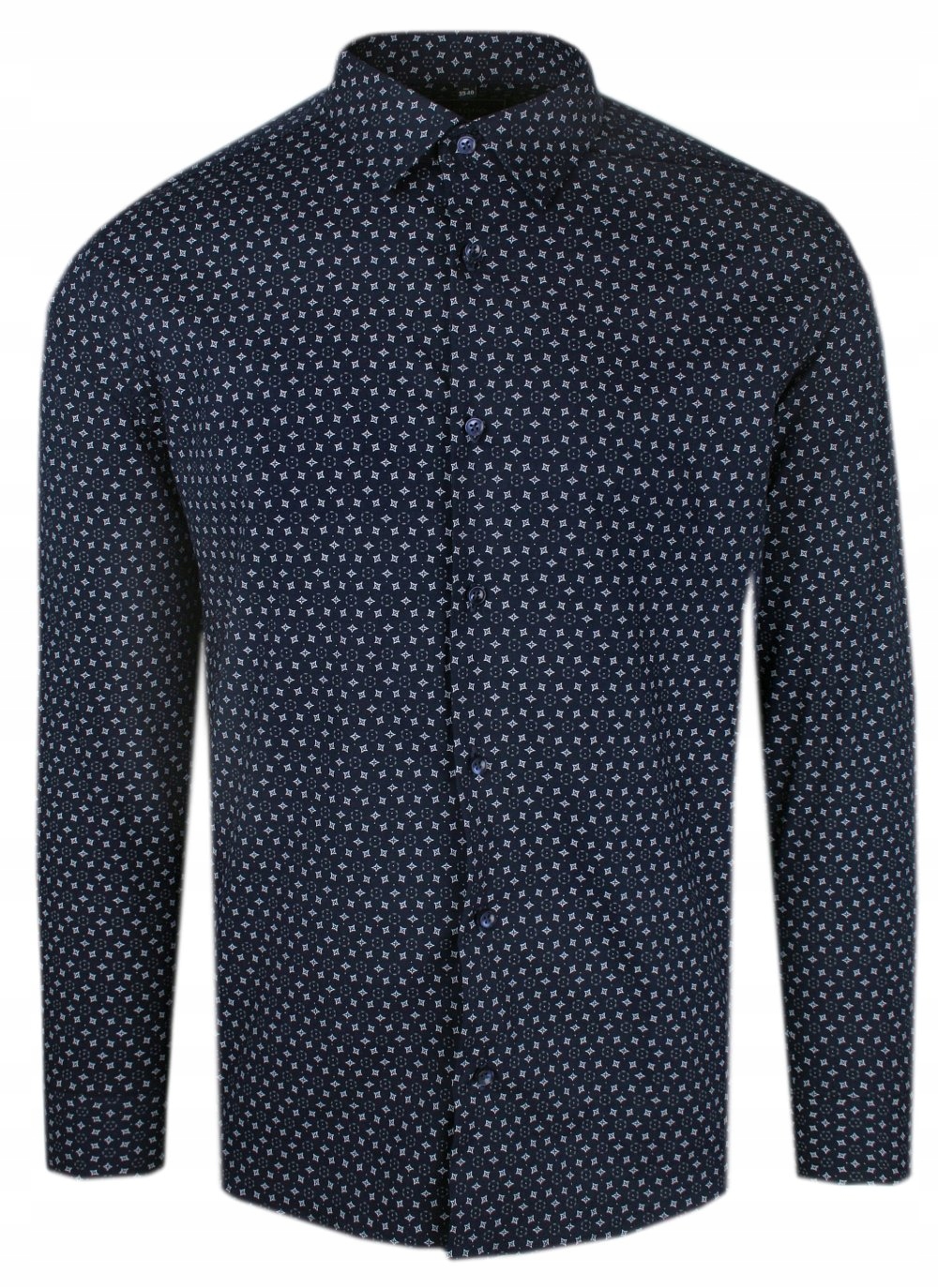 Elegantní košile, vypasovaný Střih Victorio jemný vzor, Námořnická Modrá 42/176-182