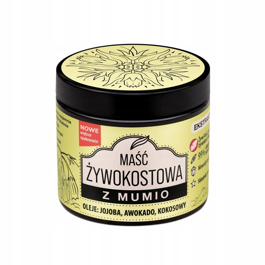 Kostivalová mast s mumiem na klouby, svaly na pohmožděniny, modřiny, přírodní