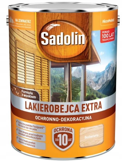 

Sadolin Extra- lakierobejca do drewna bezbarwna 5l