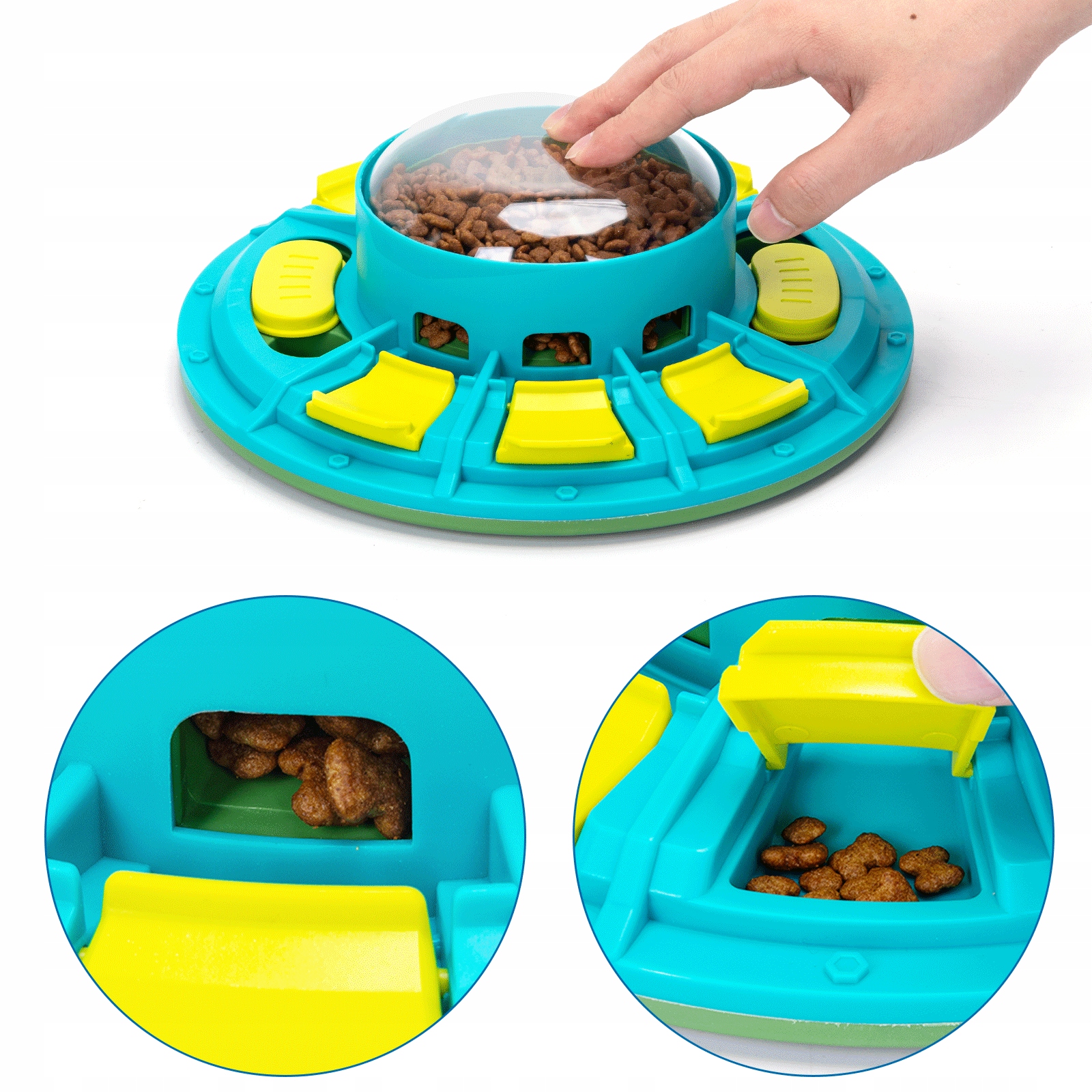 2 x Krmítko hračka s skládačkou pro zvířata pro volné krmení