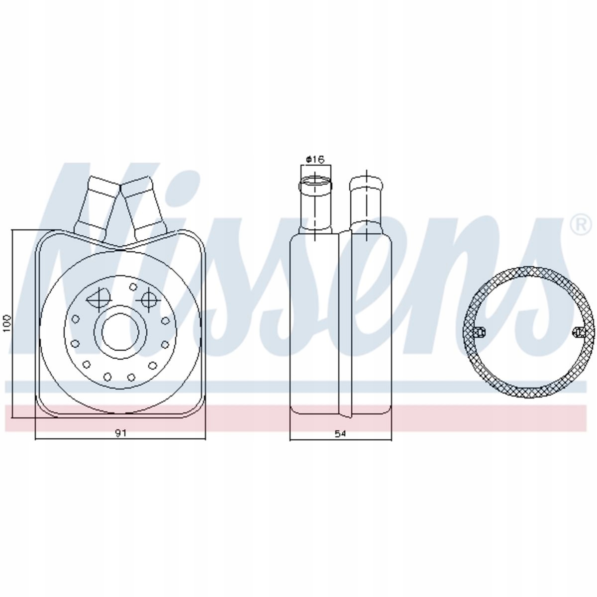РАДІАТОР МАСЛА НІСЕНІТНИЦЯ 90606
