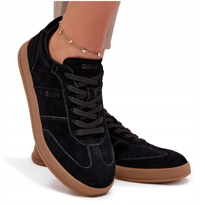 Dámské Semišové Tenisky Big Star SS274673 Hi-poly System Černé 37