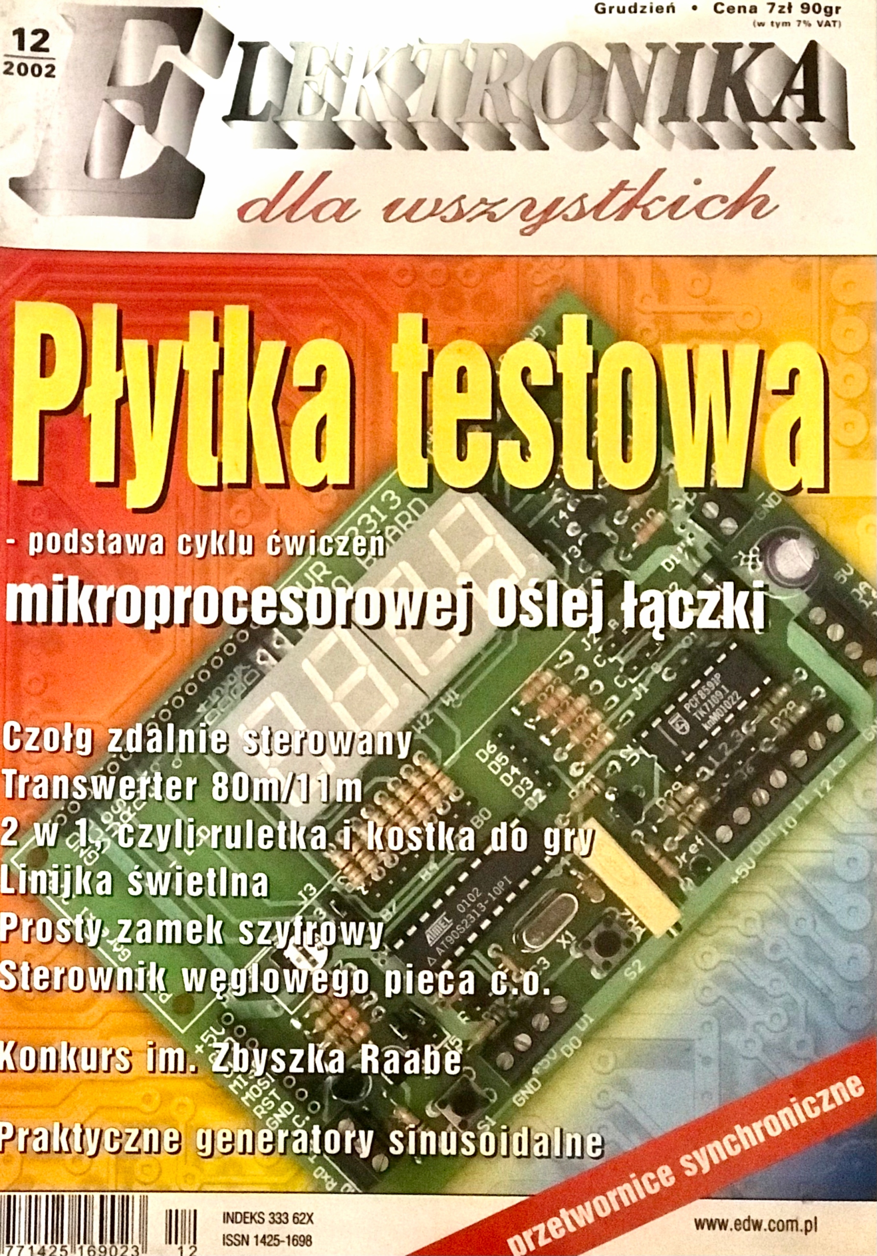 12/2002 ELEKTRONIKA PŁYTKA TESTOWA STEROWANIE