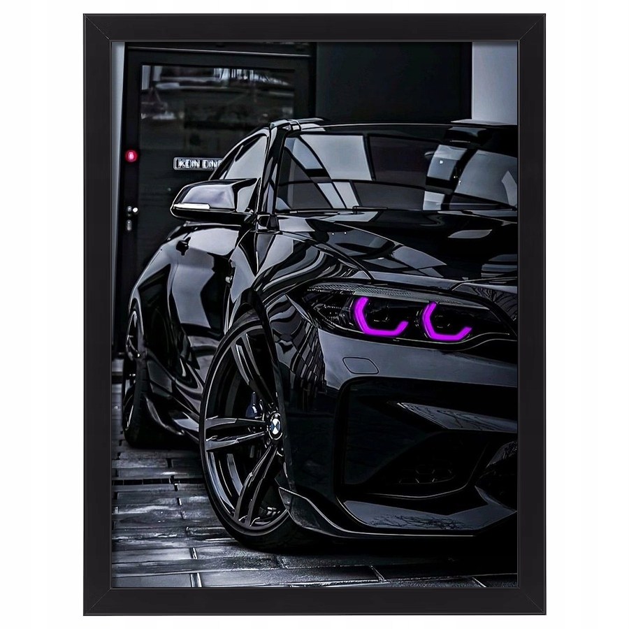 Obraz na ścianę Bmw M4 (G82) plakat w ramce sportowy samochód 70x50 cm