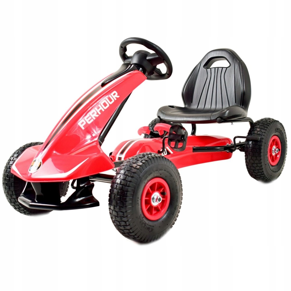 GOKART DLA DZIECI NA PEDAŁY POMPOWANE KOŁA SPIDER CZERWONY Szerokość pojazdu 60 cm