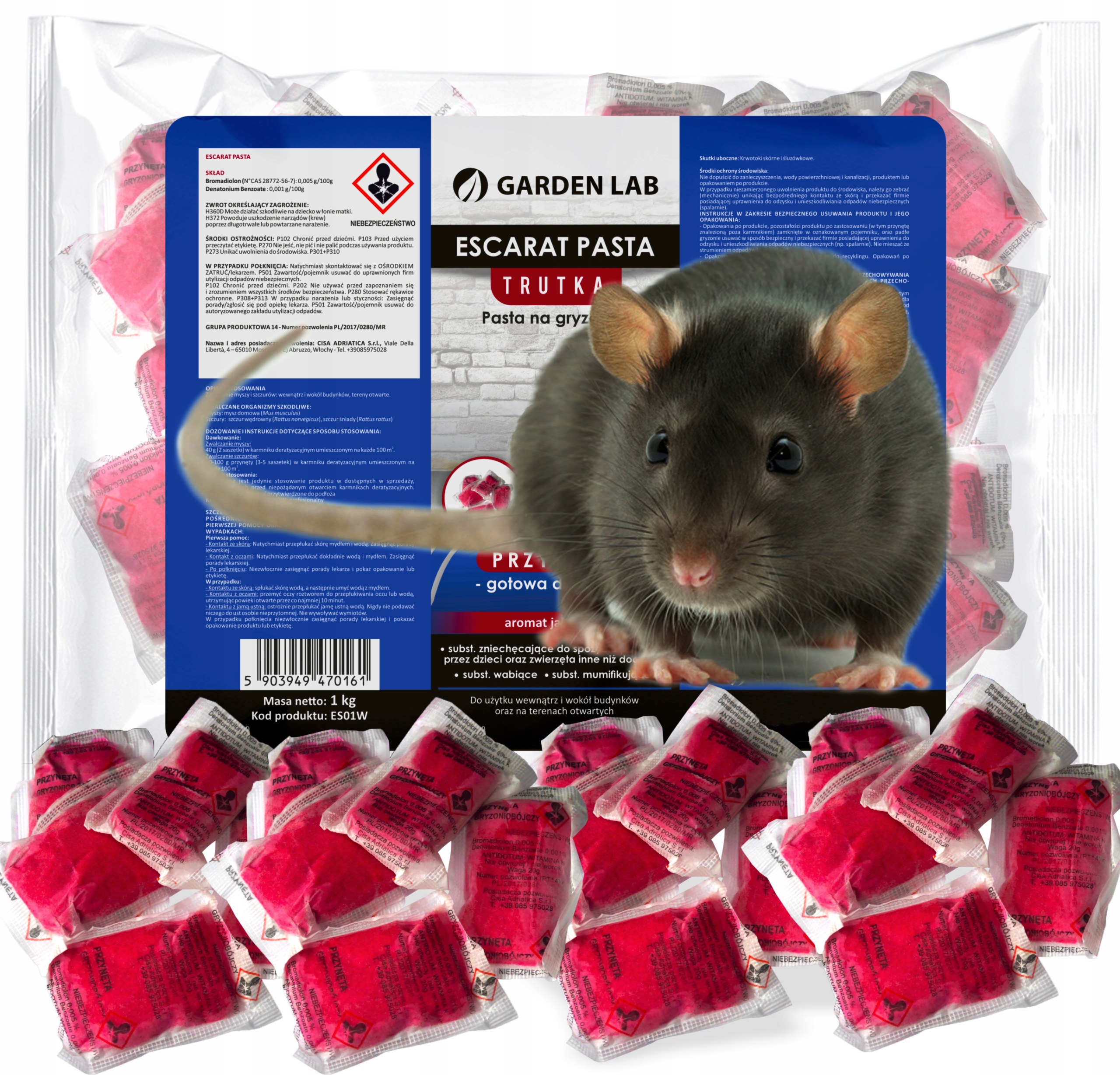 

Silna Pasta Trutka Na Myszy Szczury Gryzonie 1 Kg