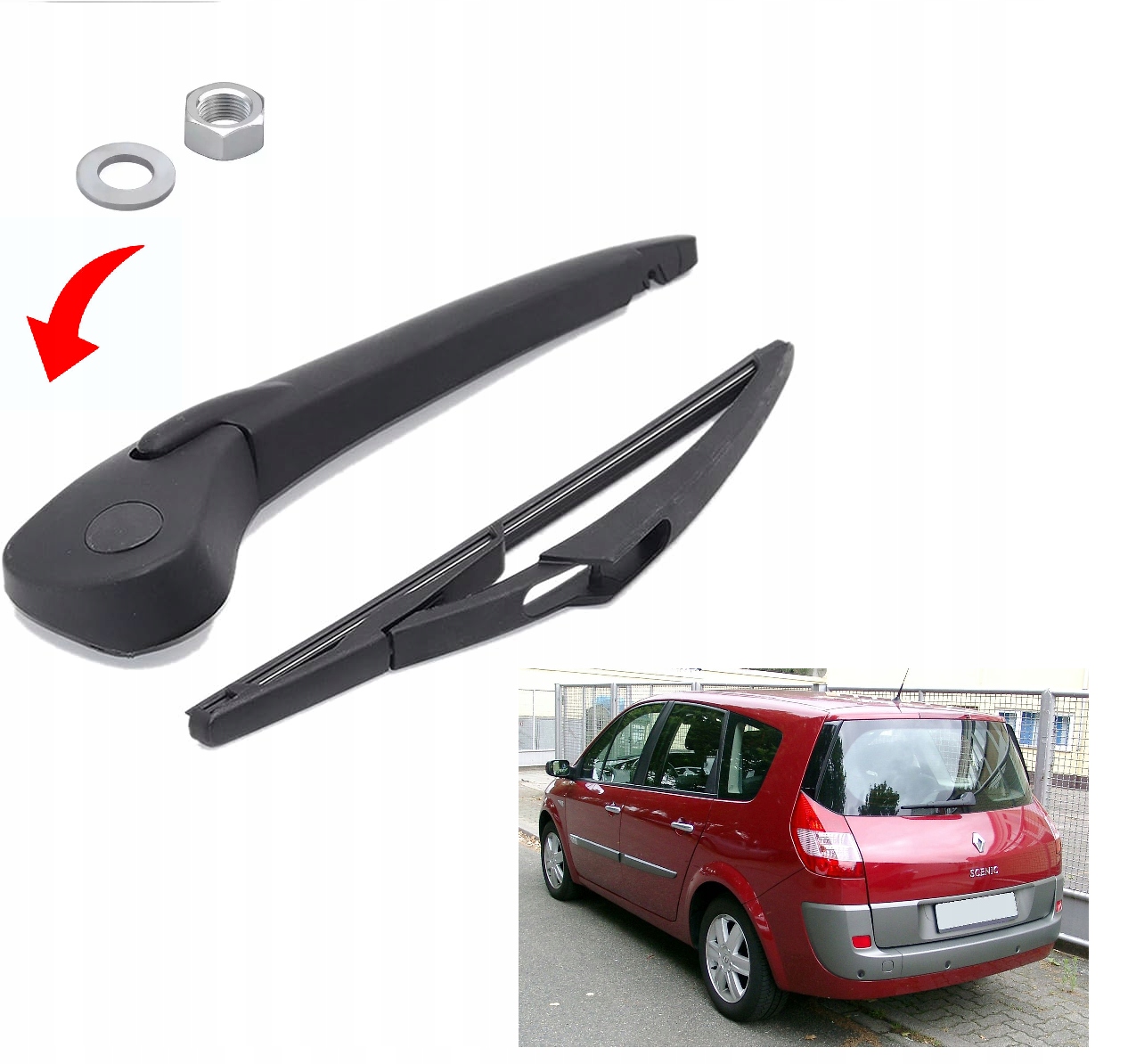 RAMIĘ + WYCIERACZKA TYŁ RENAULT SCENIC II 03-09 r Numer katalogowy części RAMIĘ + WYCIERACZKA TYŁ RENAULT SCENIC II 03-09