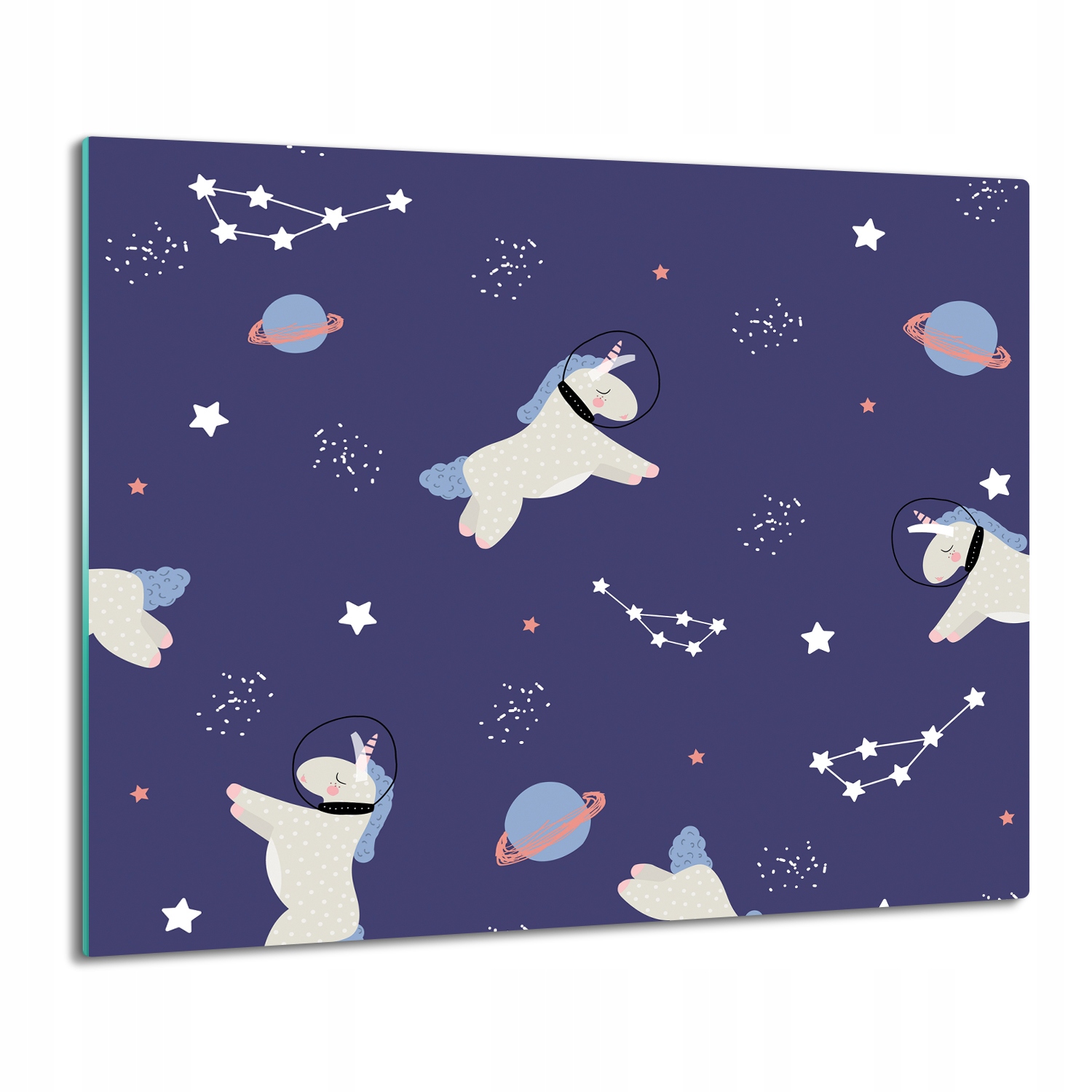 

deska splashback szklana Jednorożce gwiazdy 60x52