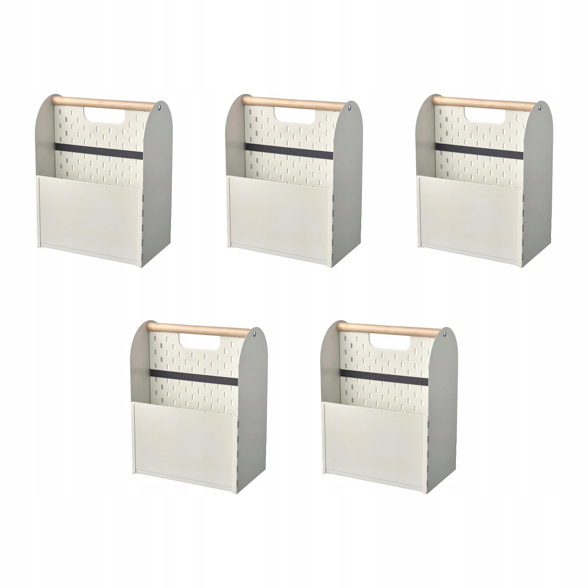 5 ks Organizér na psací stůl Vattenkar bílý 33x21x43 cm přenosný