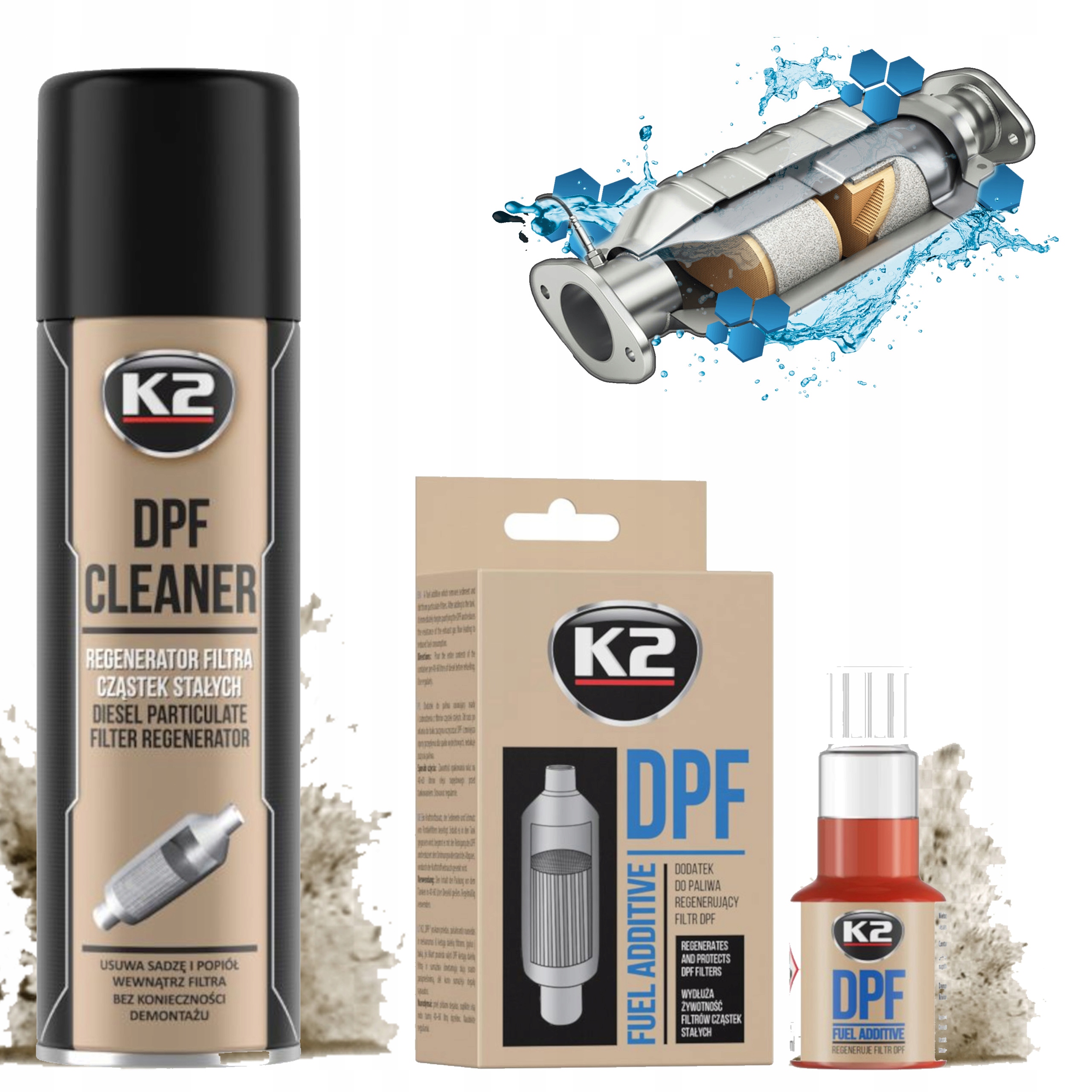 Zestaw Do Czyszczenia Regeneracji Filtra Dpf Płyn Pianka Bez Demontażu 0,5L