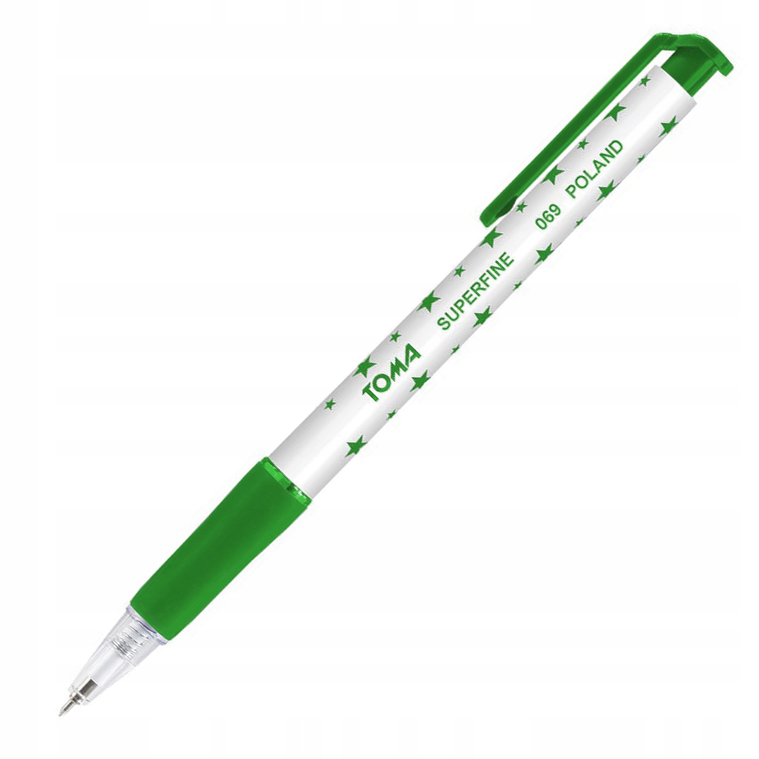 DŁUGOPIS ZIELONY TOMA TO-069 SUPERFINE GWIAZDKA