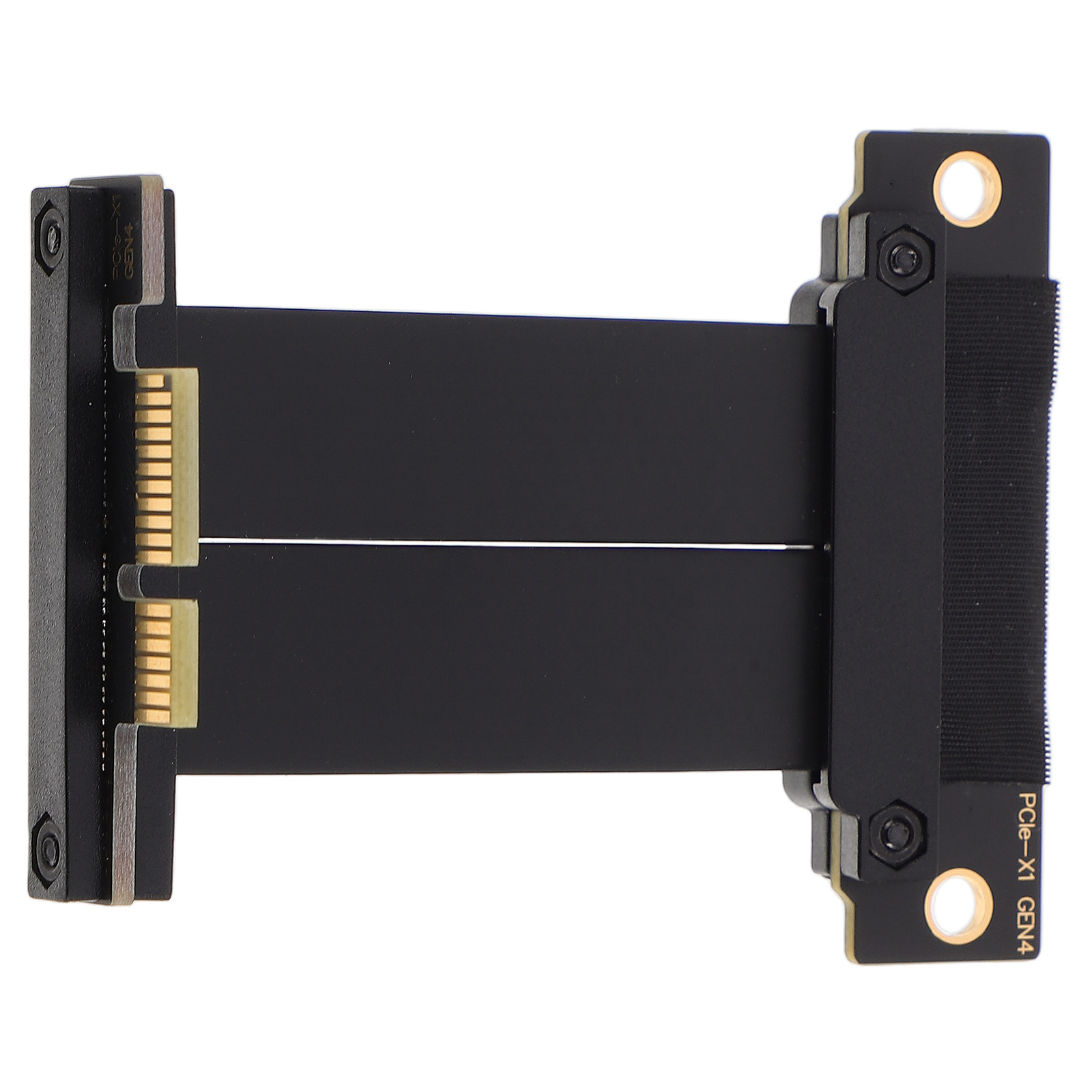 KOMPAKTOWY CZARNY PRZEDŁUŻACZ PCIE DLA KART GRAFICZNYCH I SIECIOWYCH - STABILNE POŁĄCZENIE