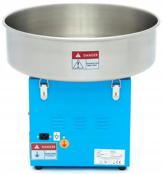Maszyna do Waty Cukrowej 1080W Misa 52 cm Niebieska Maxima Deluxe 09506001