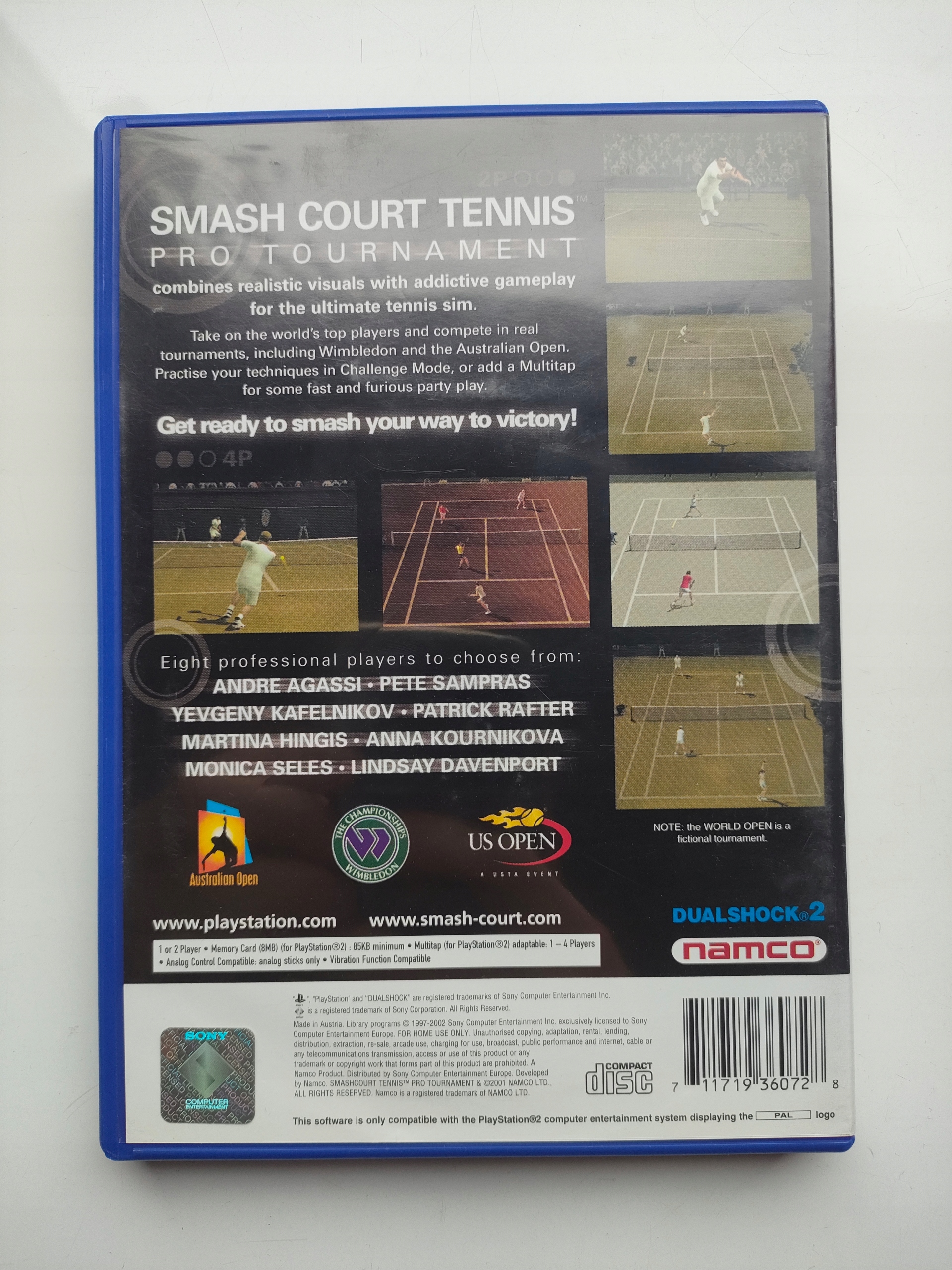 *** SMASH COURT TENNIS PRO TOURNAMENT PLAYSTATION 2 PS2 **** EAN (GTIN) 0711719360728
