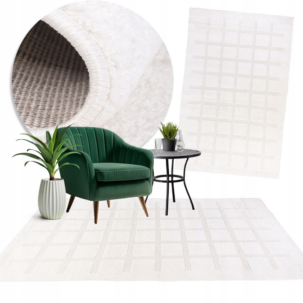 Koberec Moderní Do Obývacího Pokoje Ložnice 120 X 170 Světlý Módní Vzor Elena