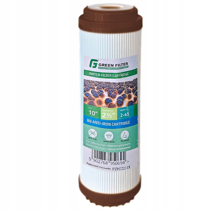 C10IR 10" wkład odżelaziający marki Green Filter.