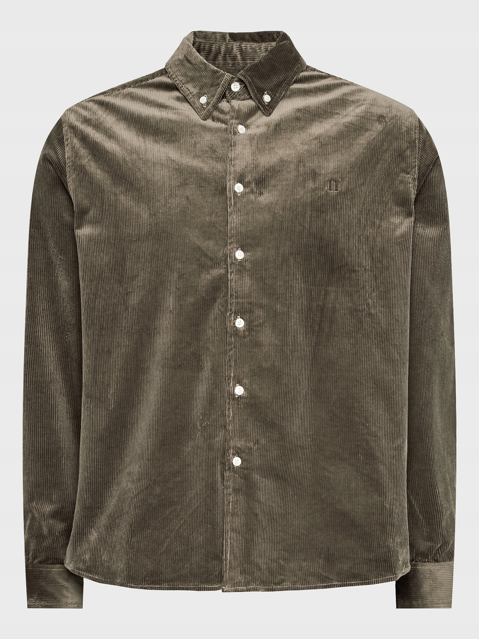 Les Deux Koszula Karlo Corduroy LDM410132 Brązowy Regular Fit