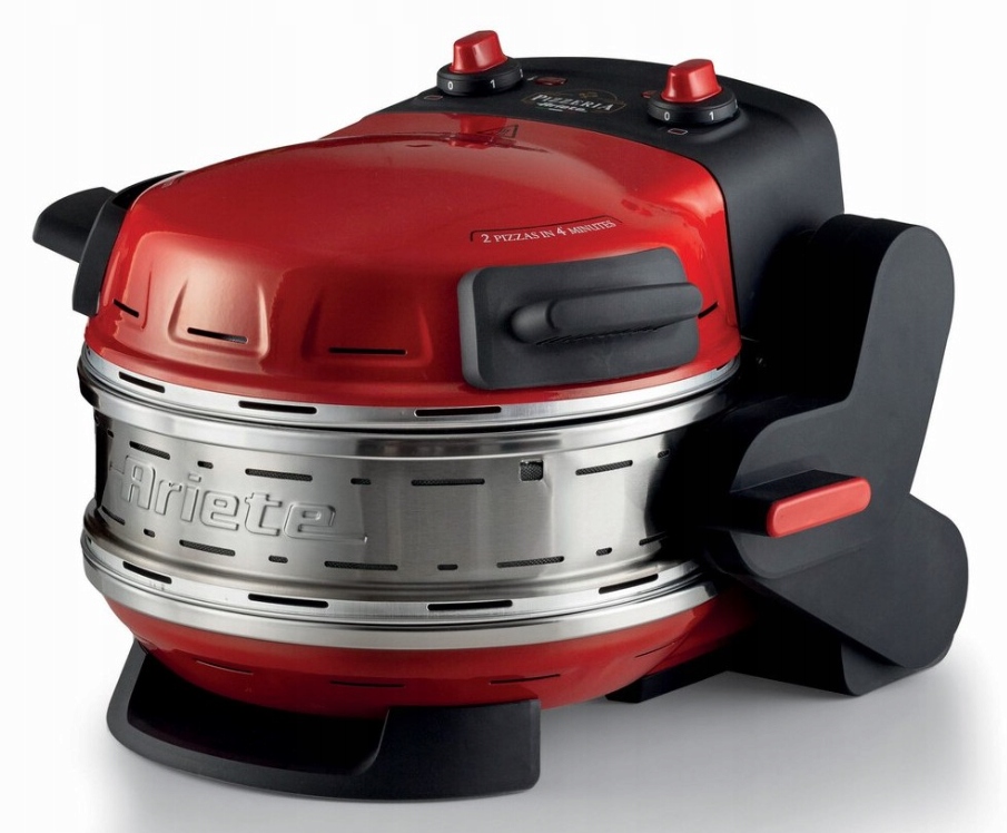 PIEC DO PIZZY ARIETE 927 2 POZIOMY 400°C + NÓŻ DO PIZZY + EBOOK GRATIS! Kolor dominujący czerwony