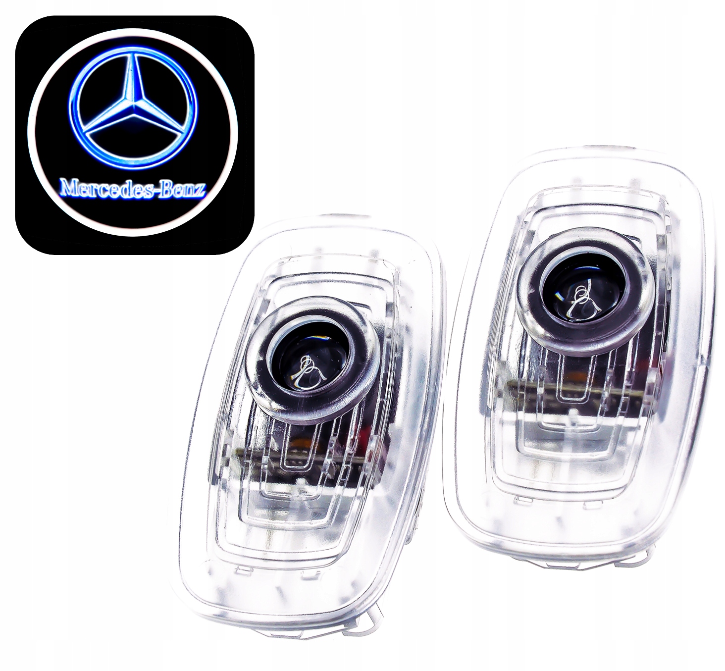 2 Lampki Led Logo Mercedes Cla Cle Cls Eqe Eqs E Coupe Cabrio Sl Hologramy