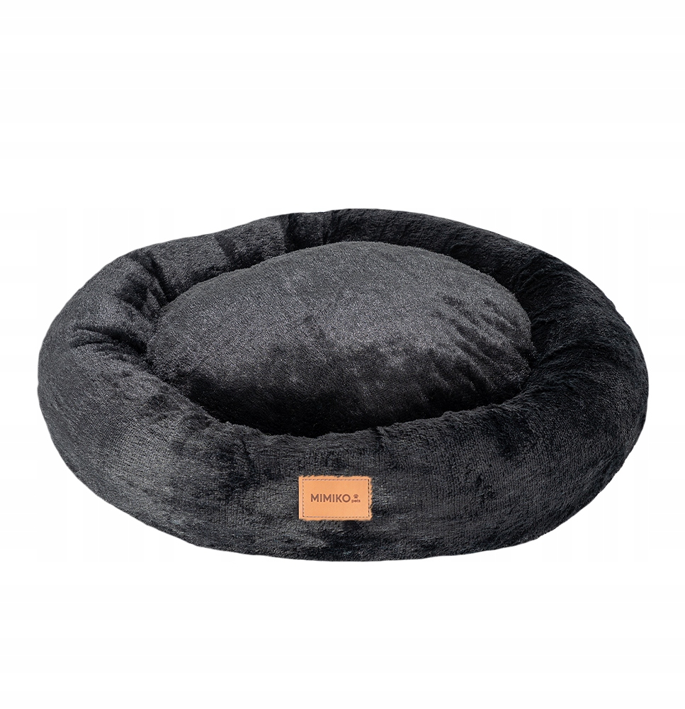 Levně Mimiko Pets Pelíšek Shaggy kulaté XL 75 cm černé