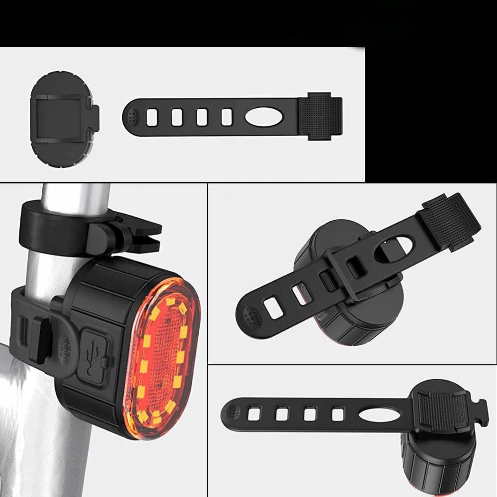 MOCNA LAMPKA ROWEROWA PRZEDNIA TYLNA LED AKUMULATOROWA USB NA ROWER + KABEL Rodzaj zestaw