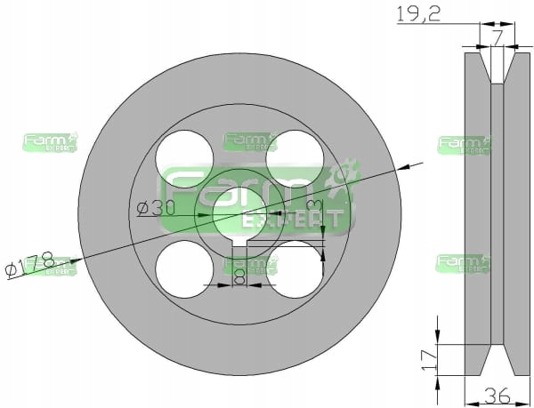 Koło pasowe napędu koła podnoszącego przyśpieszające Anna Producent części Rolmar