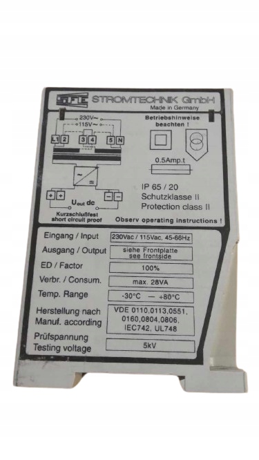 Zasilacz SFE 15V 1.1A DC Poer supply 230/115V 28VA EAN (GTIN) 4025515050025