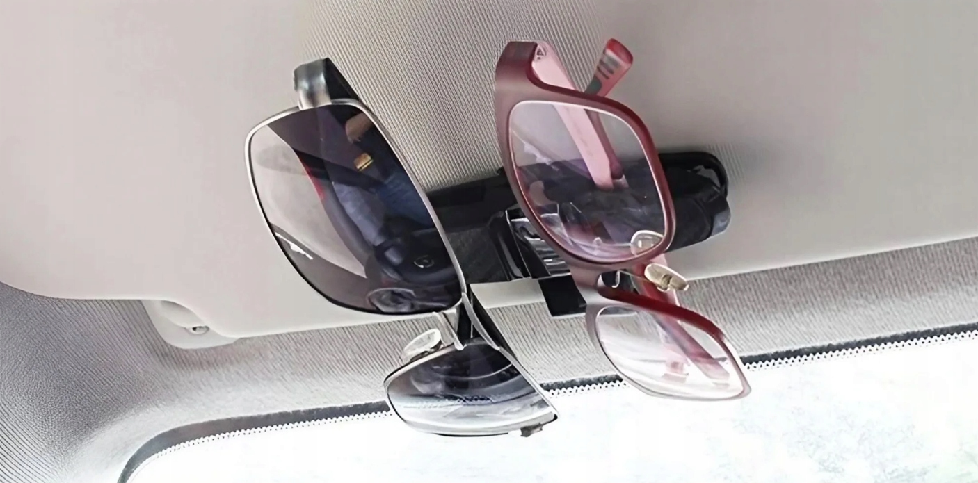 PODWÓJNY SAMOCHODOWY UCHWYT NA OKULARY PRZECIWSŁONECZNE KLIPS DO OKULARÓW Producent DKM