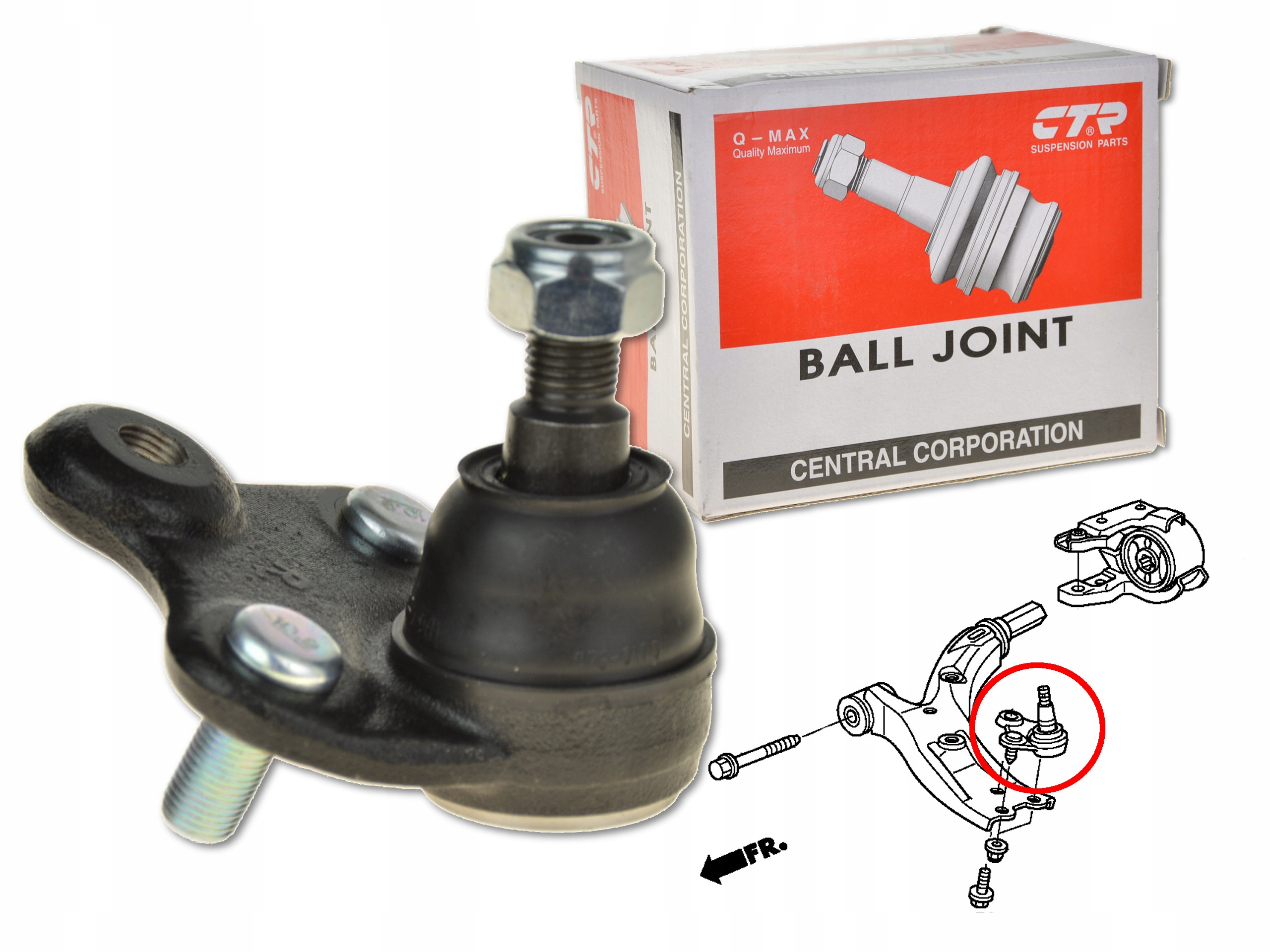 ШТИФТ ВАЖЕЛЯ УПРАВЛІННЯ ПЕРЕДНІЙ ПЕРЕДНІЙ НИЖНІЙ ПРАВИЙ CBHO-54R