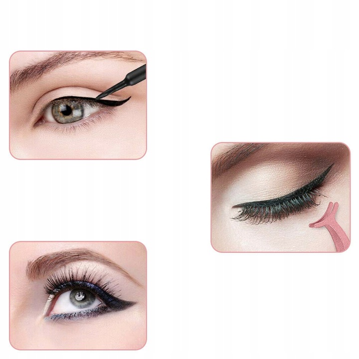 RZĘSY MAGNETYCZNE SZTUCZNE Rzęsy PĘSETA EYELINER + Lusterko LASHES Typ syntetyczne
