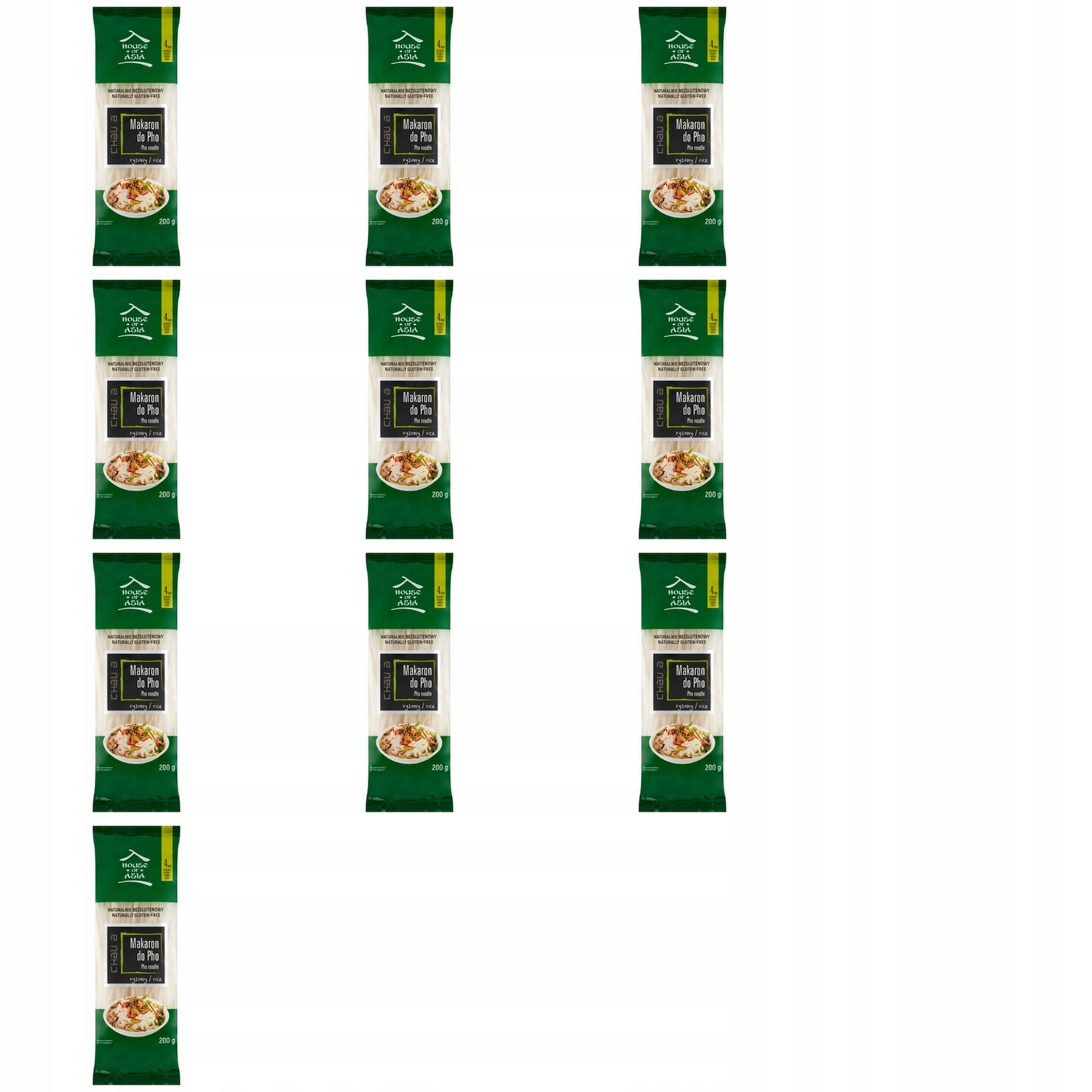 10x 200g House Of asia makaron ryżowy 4mm do pho Karton
