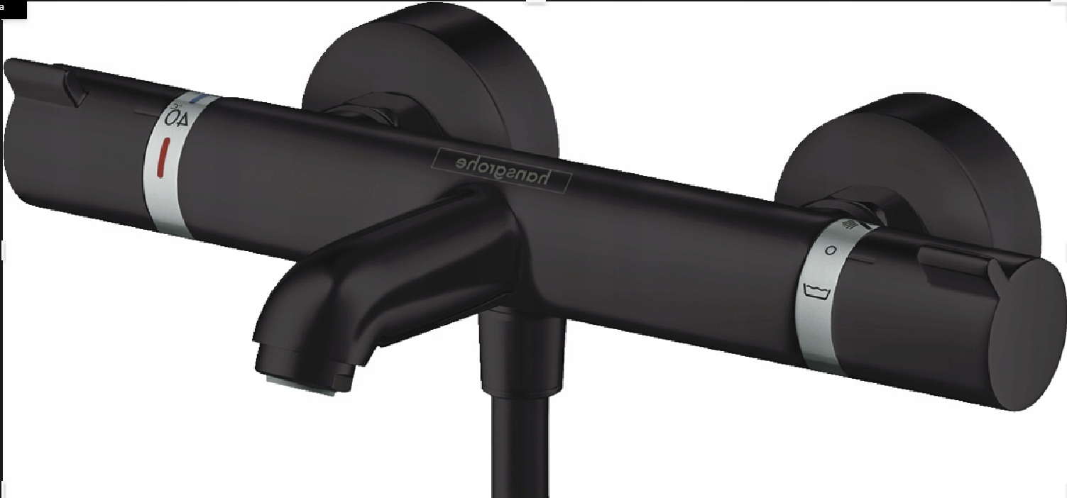 Bateria wannowo-prysznicowa ścienna Ecostat czarny 13114670
