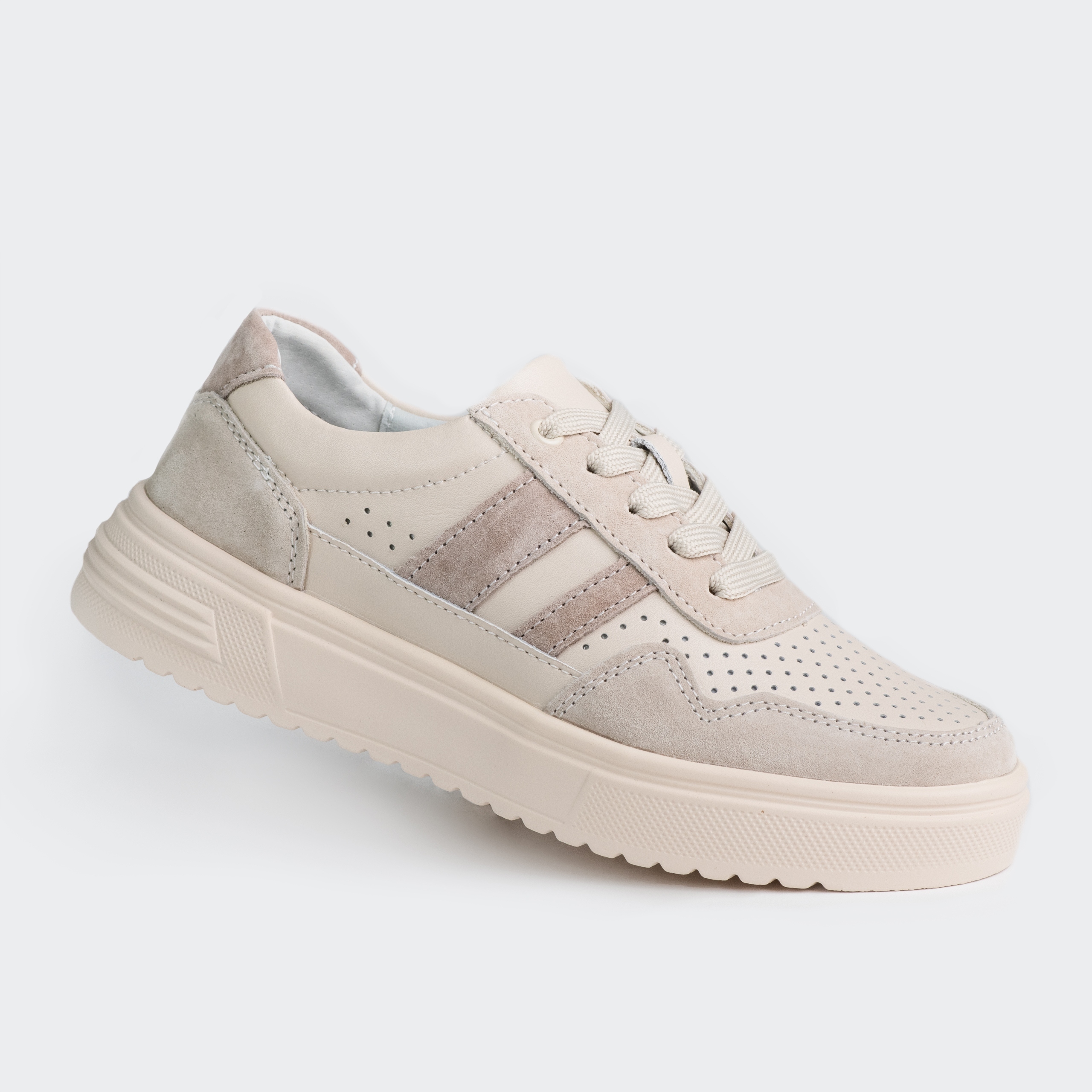 Sportovní dámská obuv z přírodní kůže Goodin GD-LX1041 béžová 40