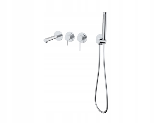 Corsan Nástenná vaňová batéria Lugo CMB7554CH s sprchovým setom Chróm