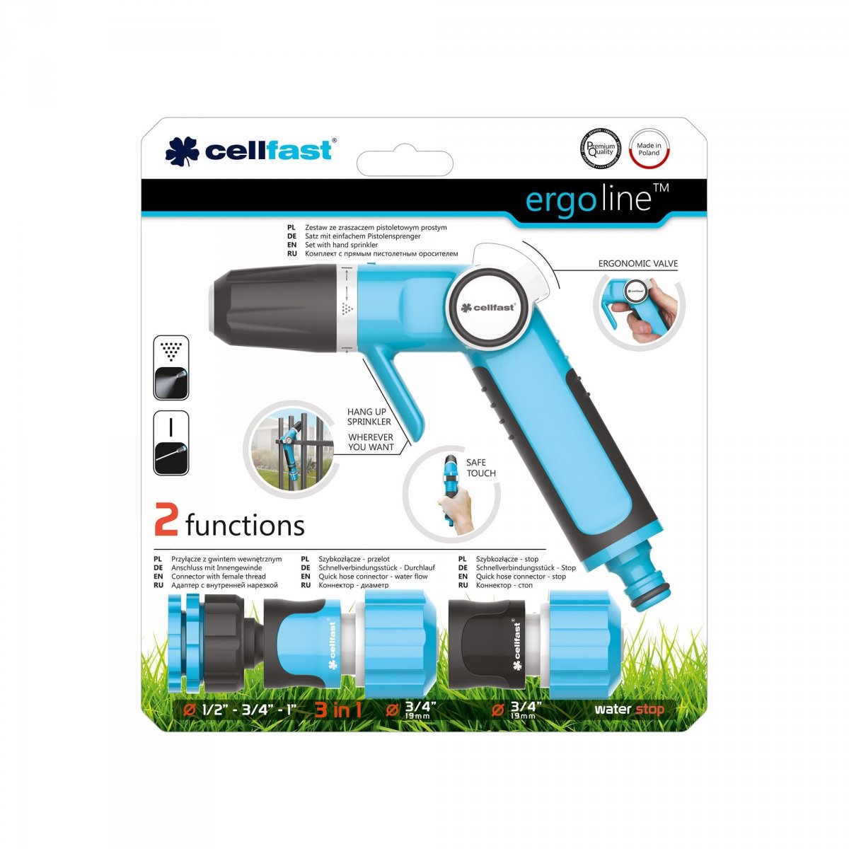 Zestaw Cellfast ERGO 1/2 + zraszacz 53-525 Marka Cellfast