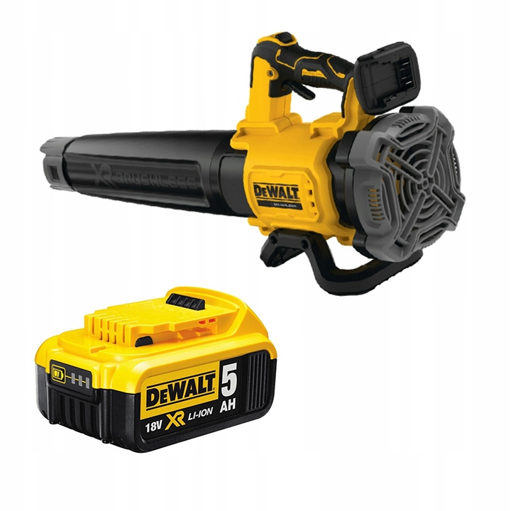 Dewalt Silná Akumulátorová Fúkačka Na Listy Trávy Snehu 18V 5Ah