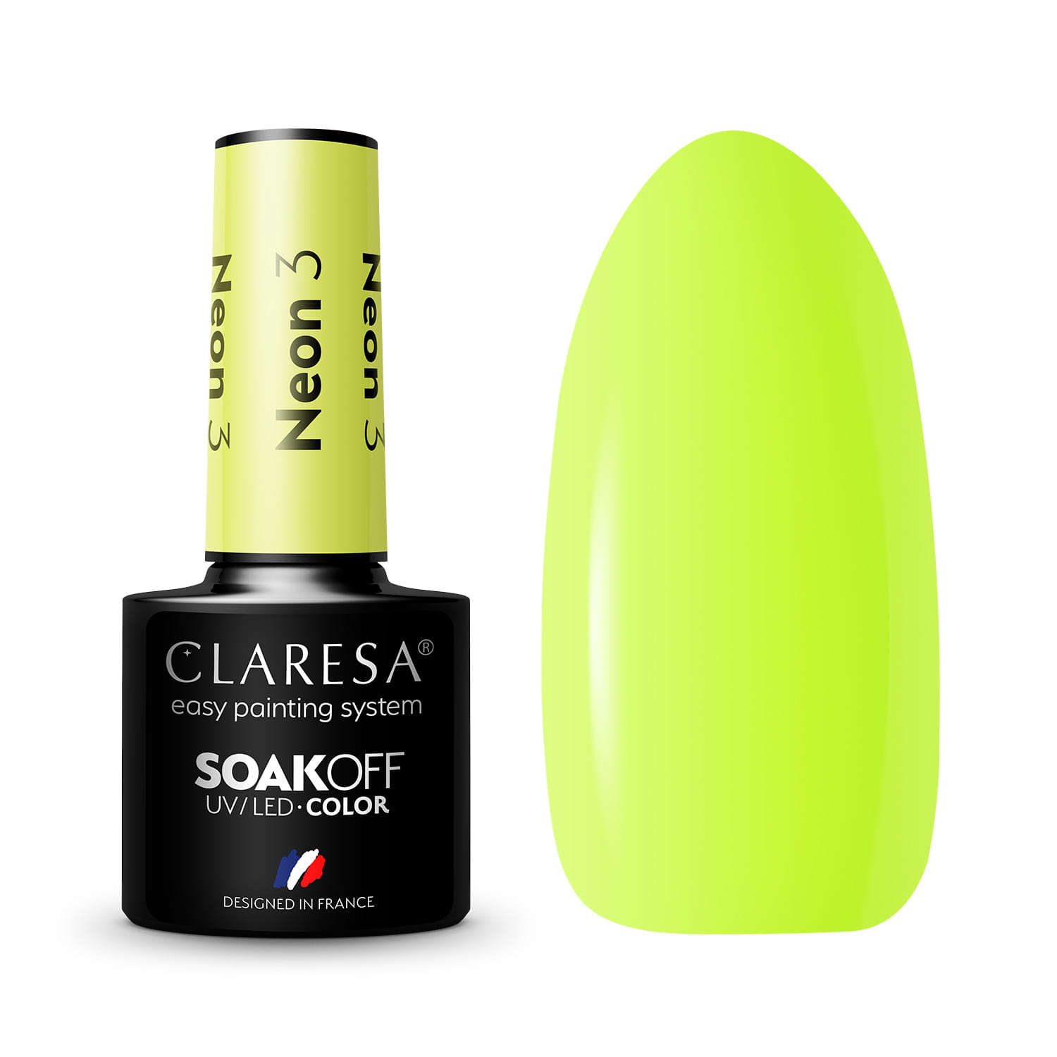 CLARESA NEONOWY LAKIER HYBRYDOWY 5ml NEON 3