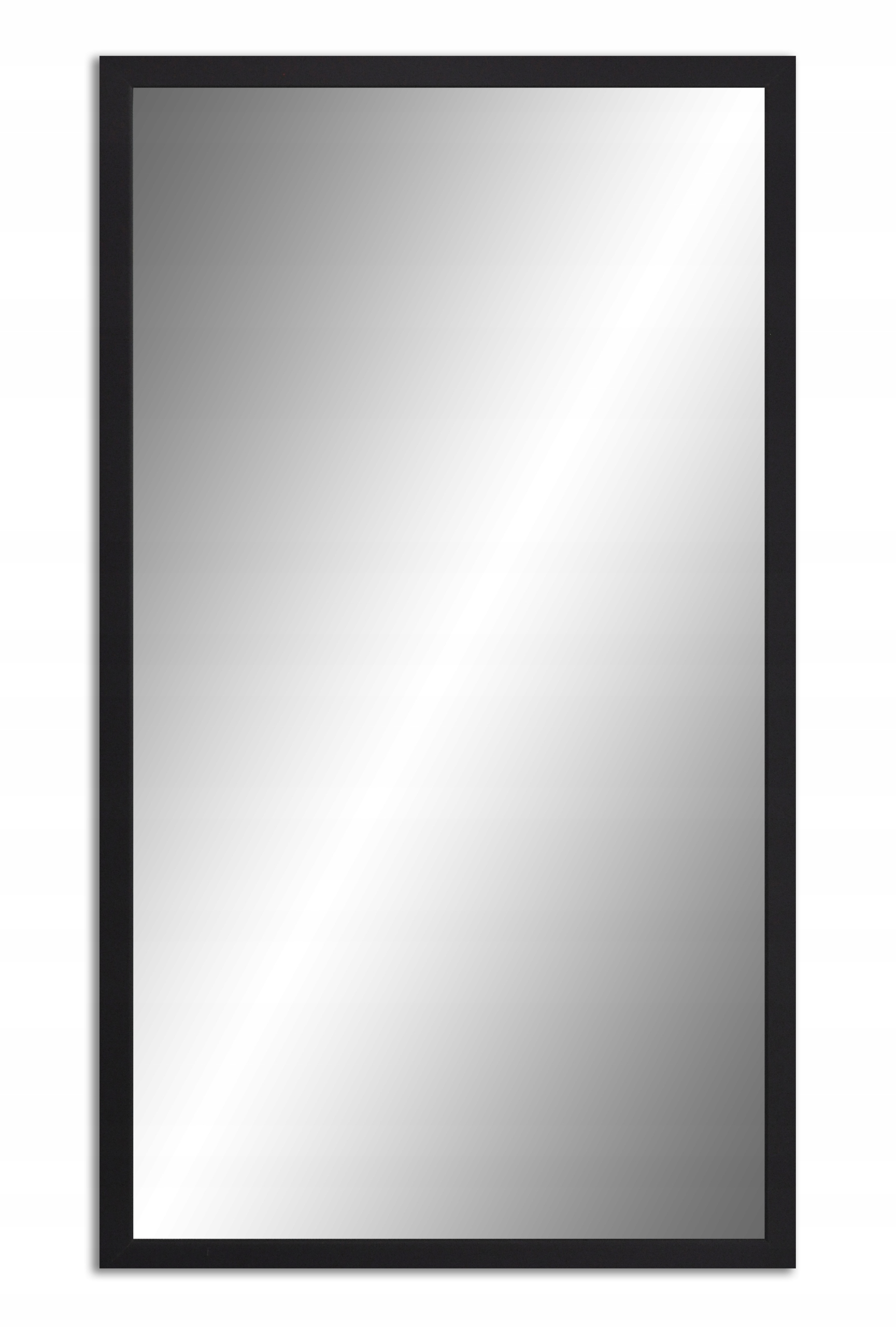 LUSTRO 50x40 CZARNA WĄSKA RAMA