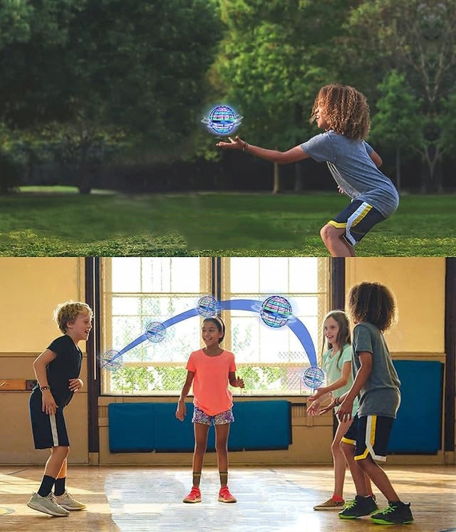 LATAJĄCA PIŁKA UFO BALL SPACE BOOMERANG MAGICZNY PREZENT DLA DZIECI STEROWANY RĘCZNIE Efekty świetlne ruchowe