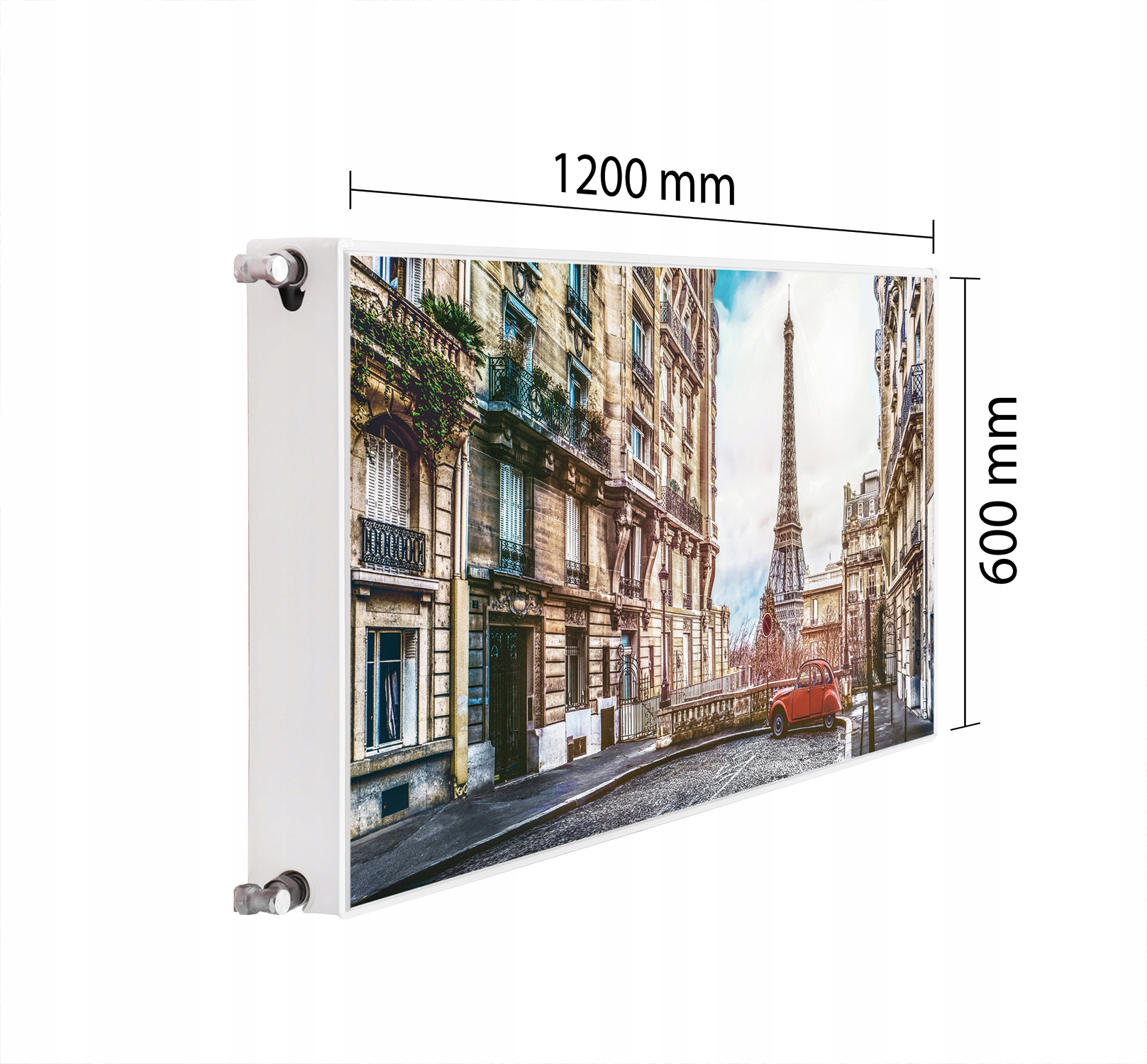 Maskovač Kryt Radiátoru 120x60 Paříž Podložka Magnet