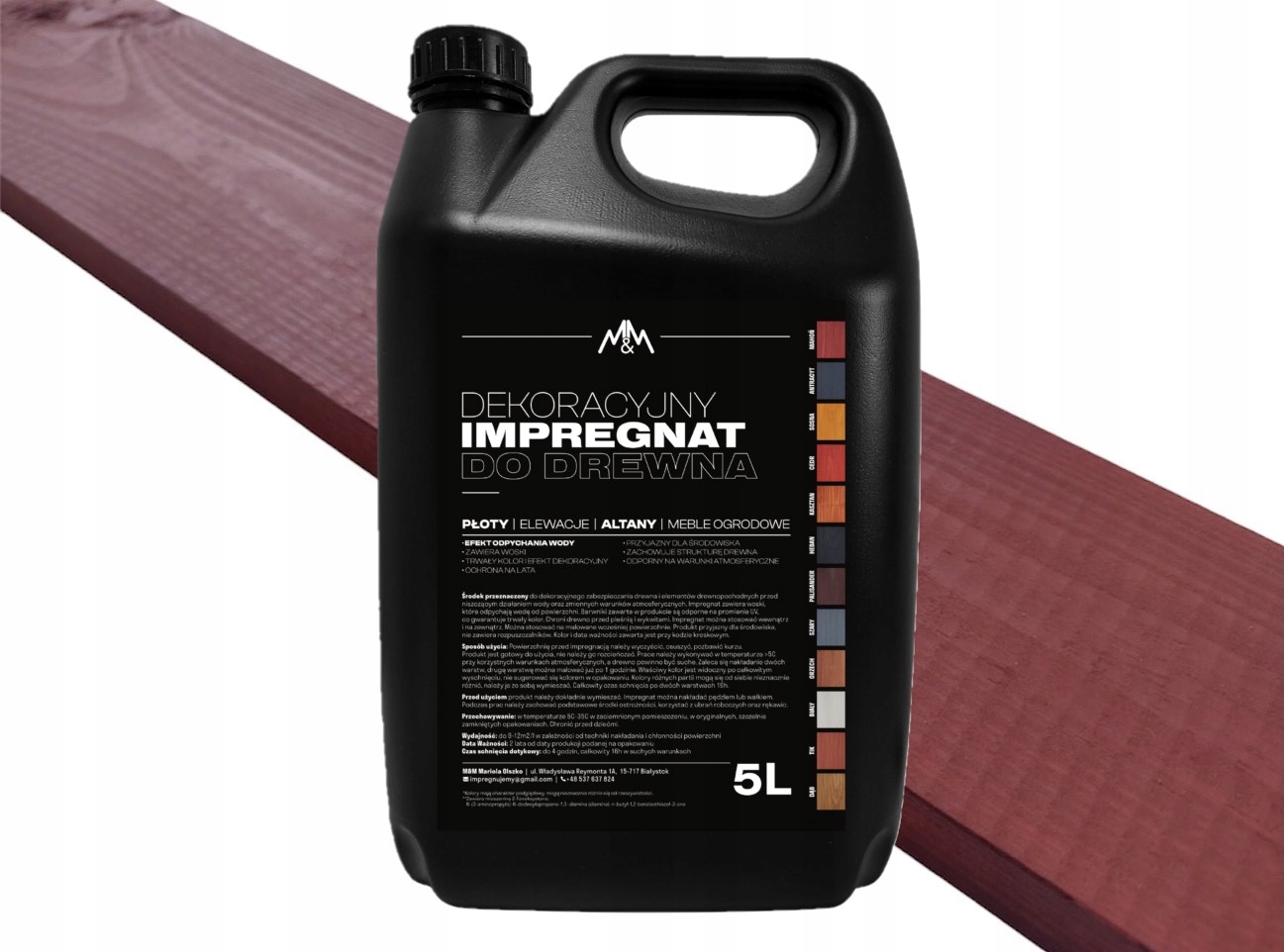 

Impregnat farba do drewna cedr 5l z Woskami