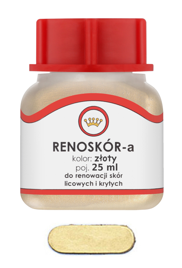 RENOSKÓR FARBA LAKIER DO SKÓRY ZŁOTY