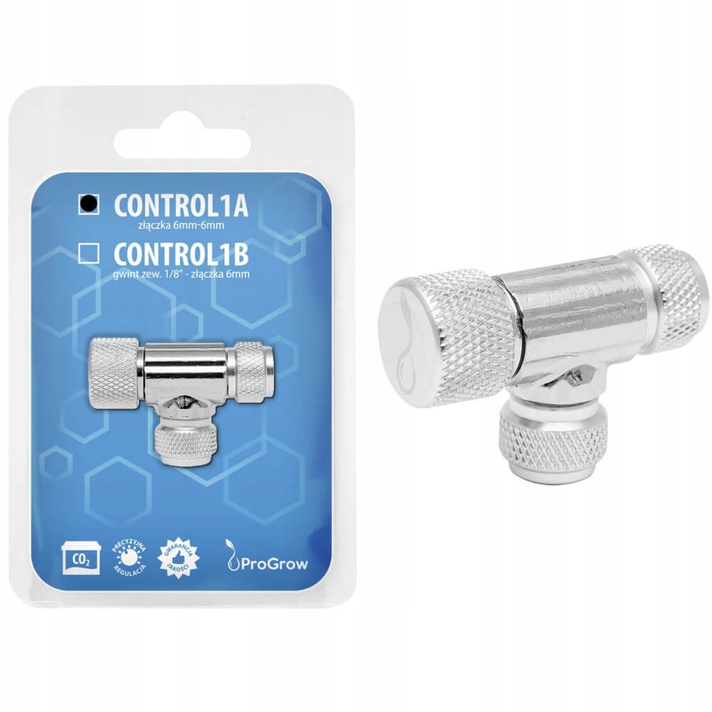 

ProGrow Control1A Zaworek do CO2 do wężyka 6/4mm